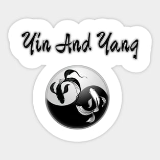 Yin And Yang Koi Fish Sticker